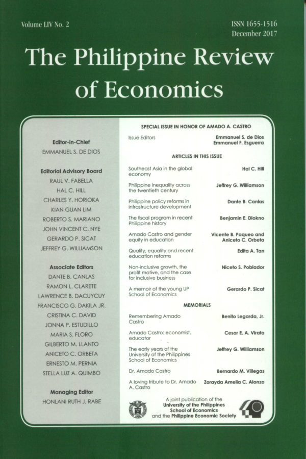 Philippine Review of Economics Vol 64 No. 2
