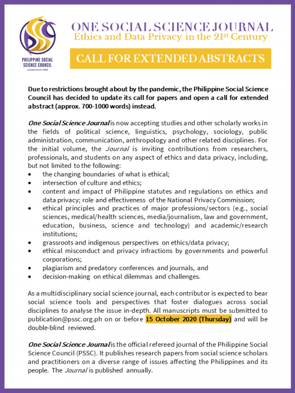 Call for Extended Abstracts